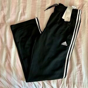 NWT Adidas Men’s Primegreen Essentials Warm-Up Open Hem 3-Stripes Track Pants